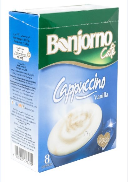 Commercial cappuccino carton packaging example