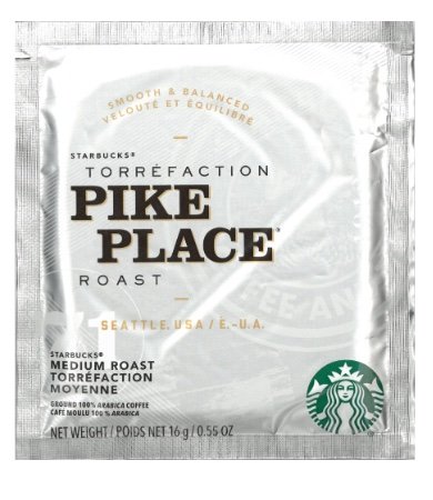 Commercial ground coffee sachet packaging example
