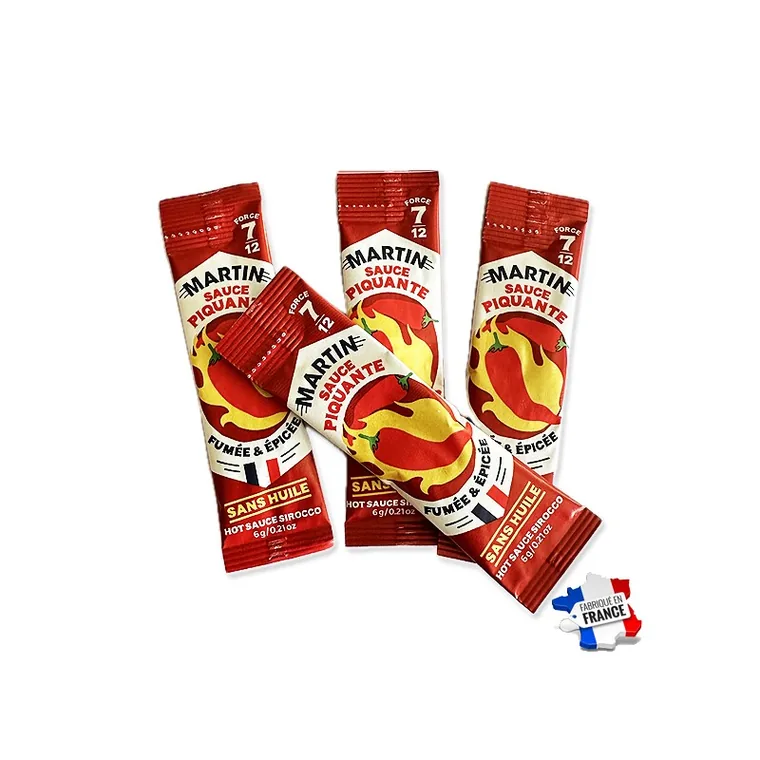 Martin hot sauce in single-serve stick packs